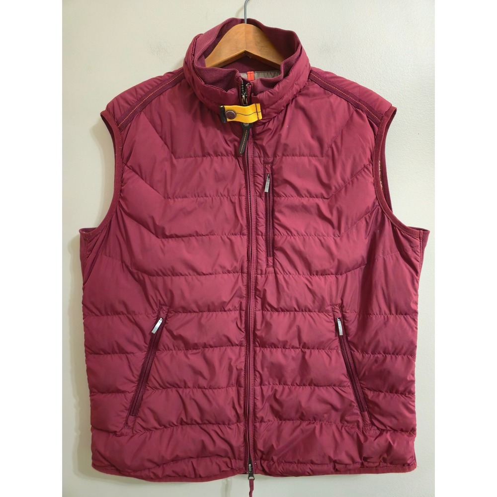 Parajumpers Perfect Man Down Vest Mens XL Burgundy Lightweight Puffer Flawed